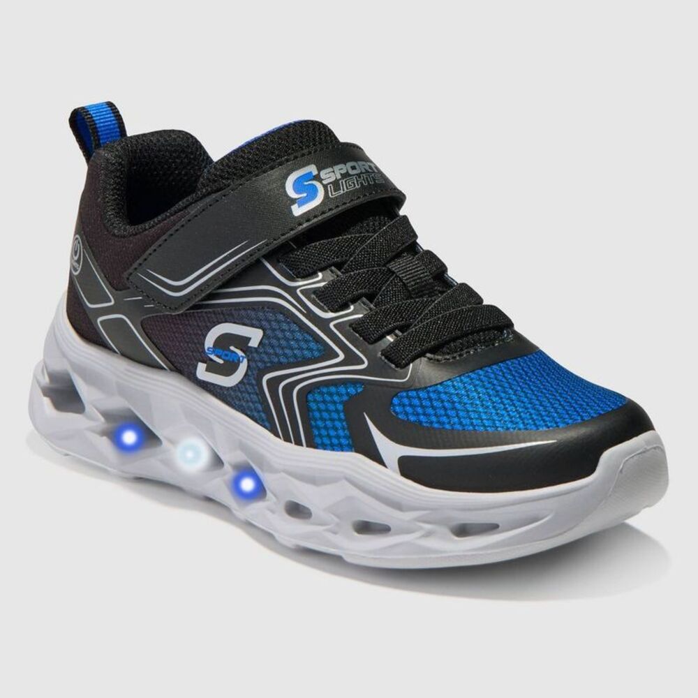 S Sport By Skechers Kids' Theirry Hook and Loop Sneakers - Black/Blue 2